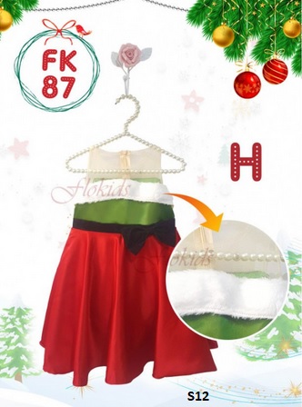 dress anak santa christmas